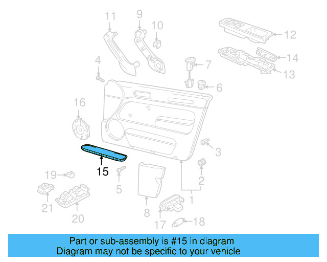 Door Panel Insert 1J0-868-134-B-B41 - View 14