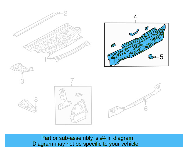Rear Body Panel 1JM-813-301 - View 4