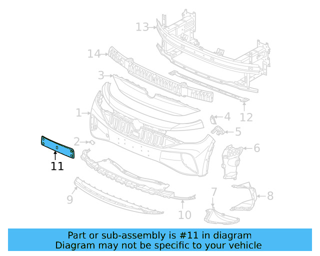 License Bracket 11A-807-287-A-9B9 - View 4
