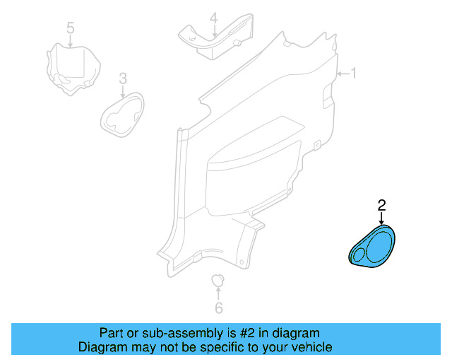 Speaker Grille 1E0-867-149-Q70 - View 3