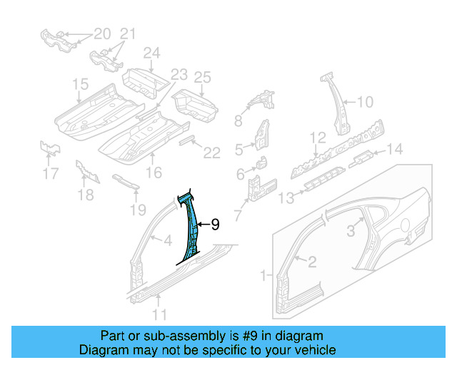 Center Pillar 3B5-809-841-A - View 5