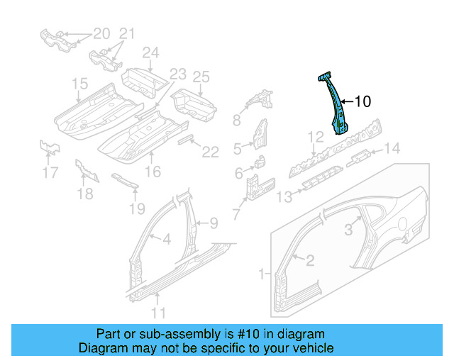 Inner Center Pillar 3B4-809-220-A - View 10