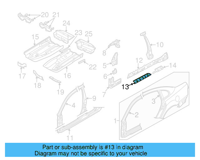 Rocker Reinforced 3B4-810-607-A - View 6