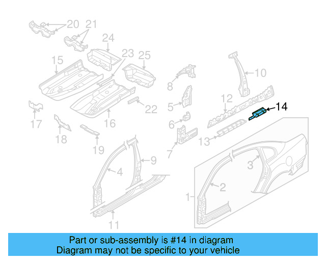 Rocker Reinforced 3B4-810-595 - View 5