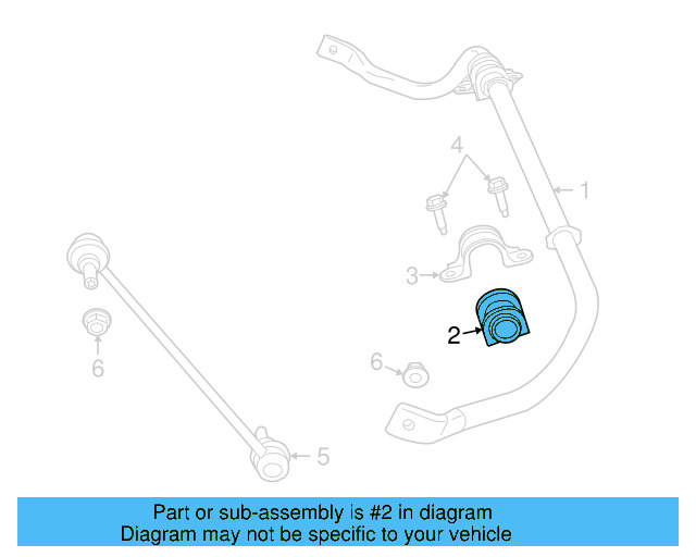 Stabilizer Bar Bushing 7B0-411-314-A - View 3