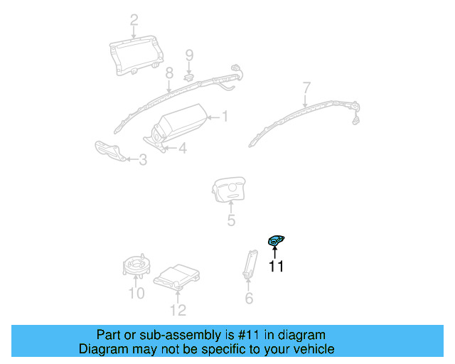 Side Impact Sens 6Q0-909-606-K-004 - View 6