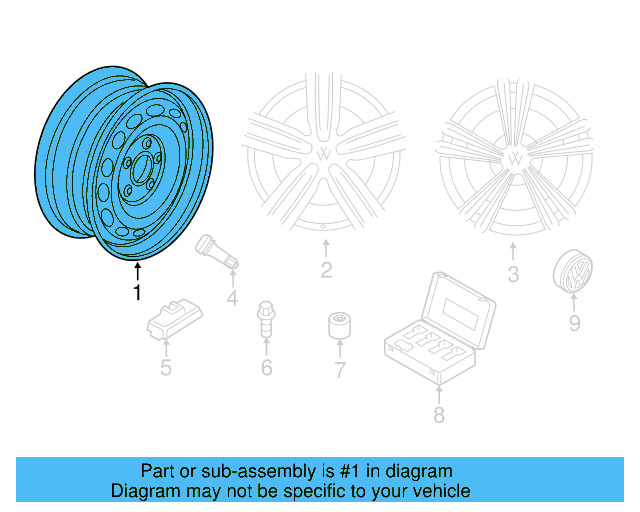 Wheel, Spare 5QF-601-011-C - View 7