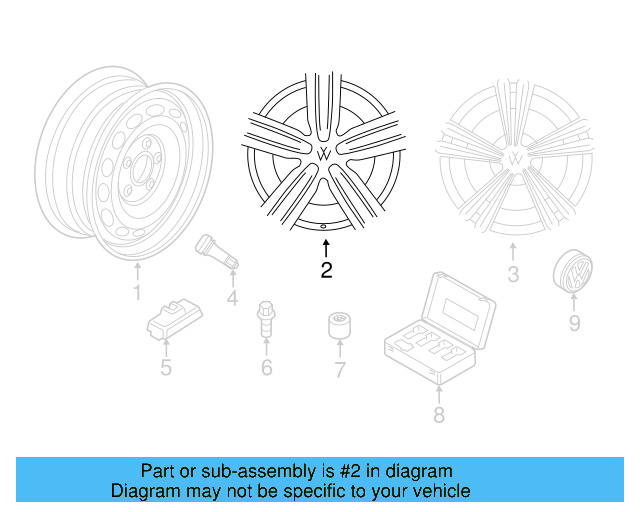 Wheel, Spare 5QF-601-011-C - View 8