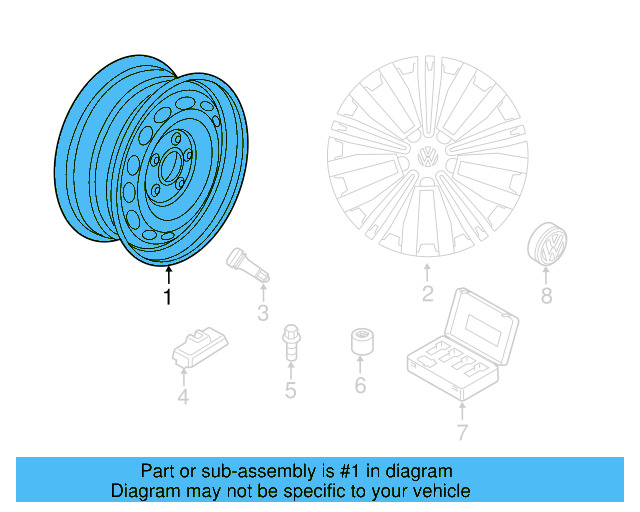 Wheel, Spare 5QF-601-011-C - View 3