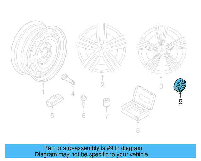 Center Cap 3G0-601-149-C-XQI - View 3