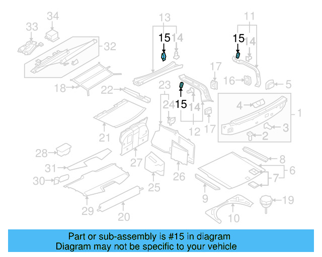 Windshield Pillar Trim Clip 4A0-867-276 - View 60
