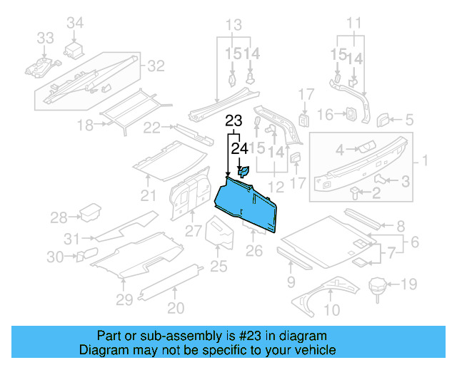 Side Trim Panel 3D5-867-427-D-1N5 - View 3