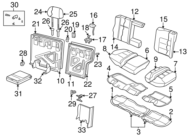 Seat Back Panel Buffer 1J0-823-499-A-B41