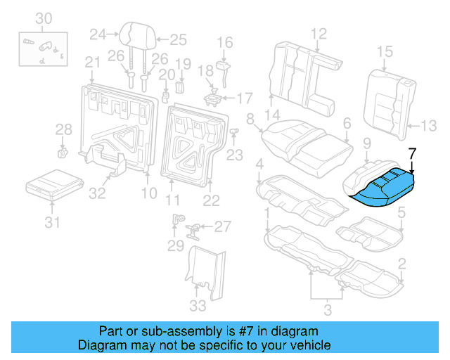 Seat Cushion Pad 1J0-885-375-AB - View 4