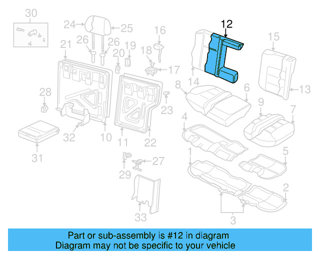 Seat Back Pad 1J0-885-776-BF