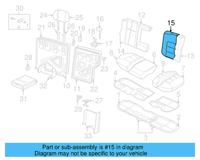 Seat Back Cover 1J0-885-805-DK-KNX - View 9