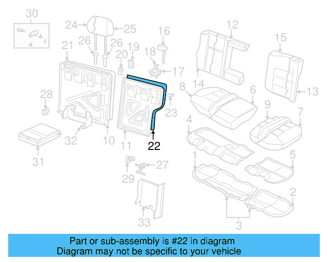 Seat Back Panel 1J6-885-753-A-1BS - View 2