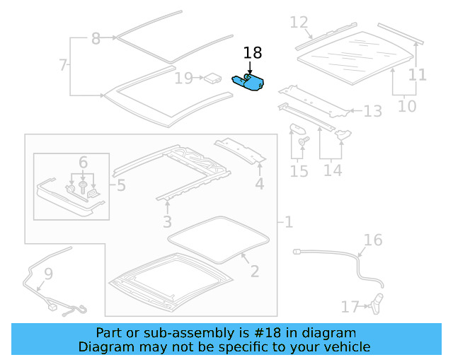 Sunroof Motor 3G5-877-795 - View 2