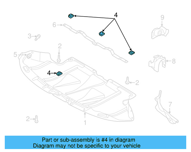 Front Deflector Nut 8D0-805-960 - View 27