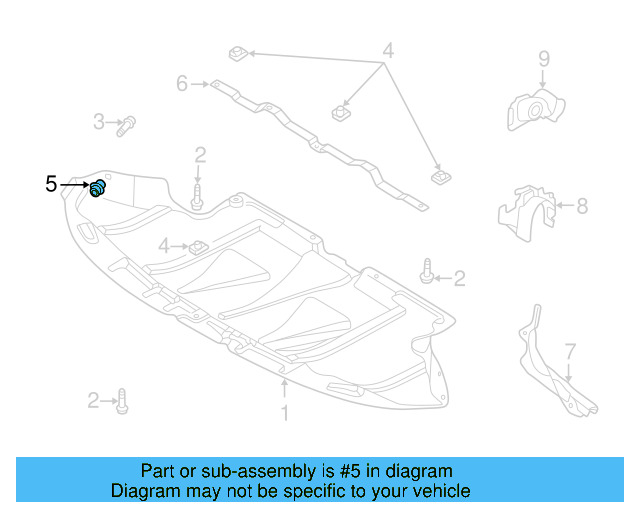 Front Deflector Nut 8D0-805-960 - View 23
