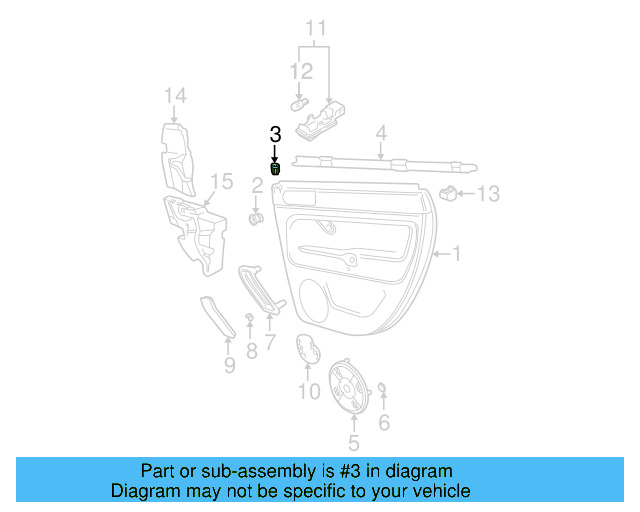 Door Lock Knob Bezel 3B4-867-109-01C - View 8