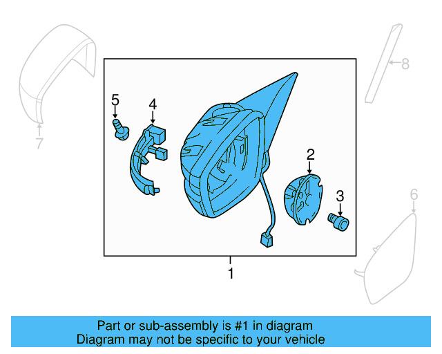 Mirror Housing 5C1-857-507-AA-9B9