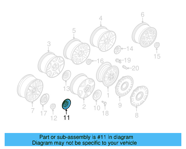 Center Cap 6N0-601-171-BXF - View 45