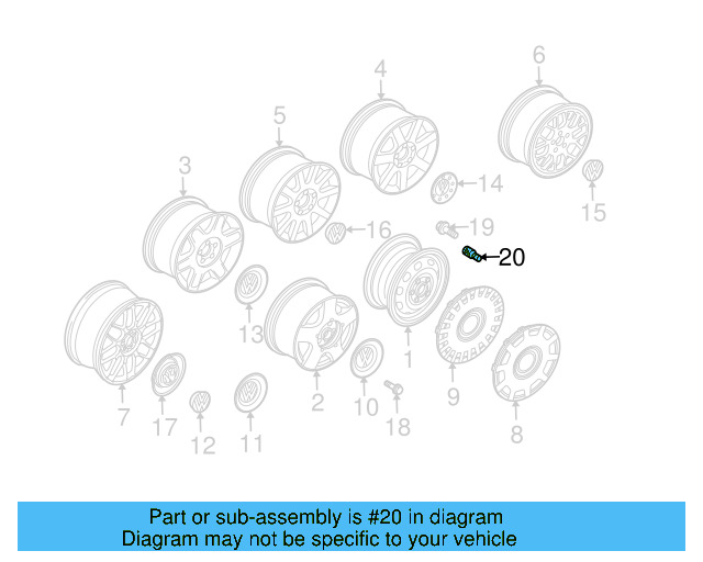 Valve Stem Extension 3B0-601-373-A - View 46