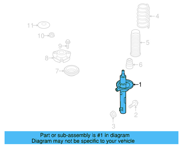 Strut 5N0-413-031-AK