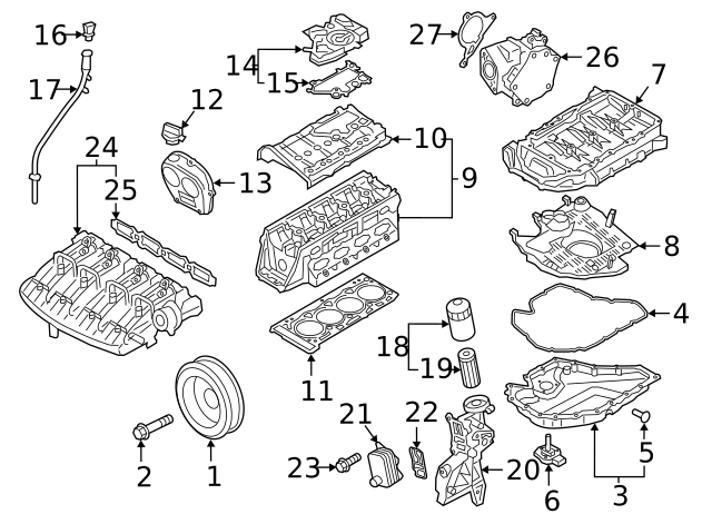Engine Timing Cover 06K-109-210-AF