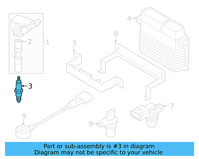 Spark Plug 06K-905-601-D - View 23