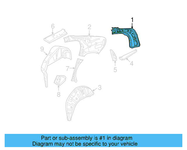 Rear Reinforced 3C5-809-264 - View 2