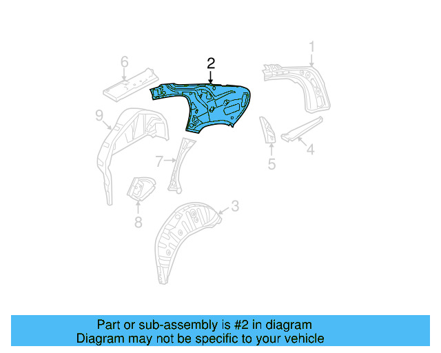Inner Panel 3C5-809-405-A - View 2