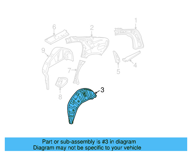 Outer Wheelhouse 3C0-809-412-C - View 5