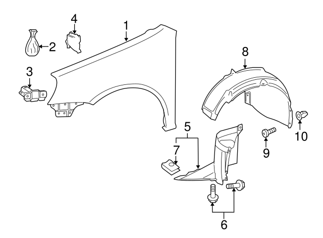 Fender Hardware Kit 1K0-898-625-A
