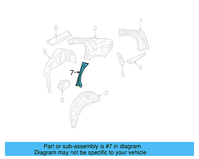 Inner Reinforced 3C5-810-422-A - View 3