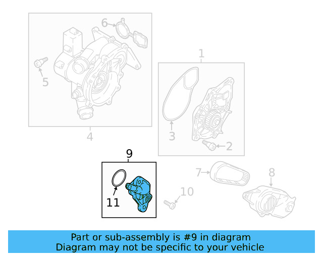 Engine Coolant Outlet Flange 06K-121-132-H - View 22