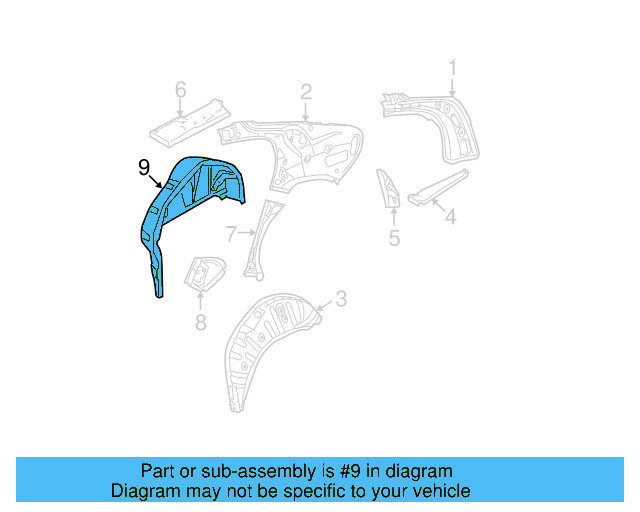 Inner Wheelhouse 3C0-809-852-A - View 6