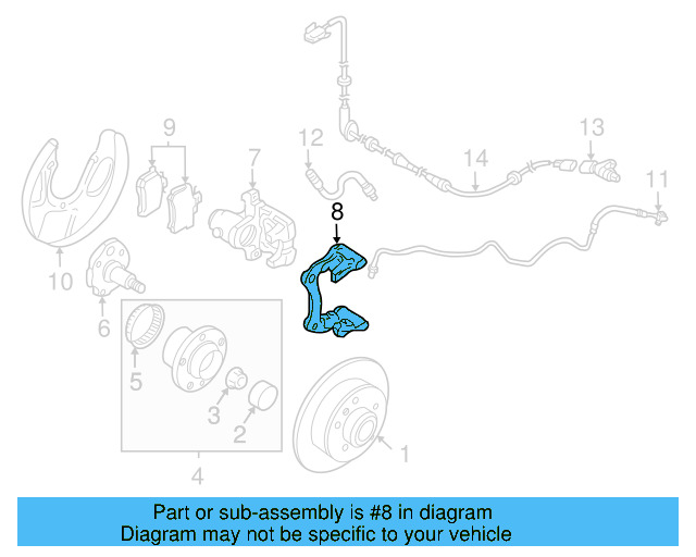 Disc Brake Caliper Bracket 6Q0-615-425-D - View 13