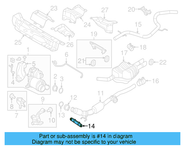 Converter & Pipe Bracket 1K0-253-144-BC - View 20