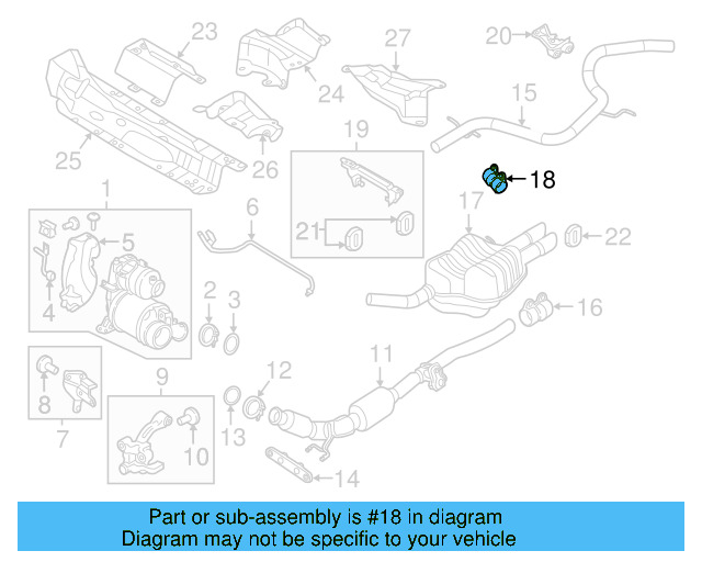 Rear Muffler Clamp 1K0-253-141-S - View 51