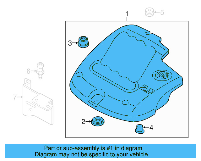 Engine Cover 06K-103-925-D - View 6