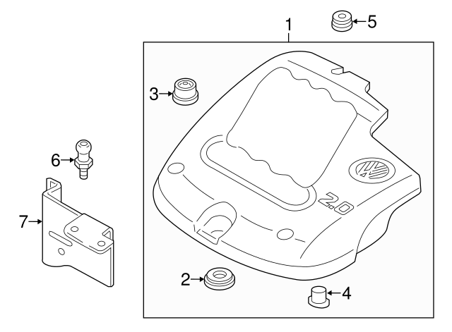 Engine Cover 06K-103-925-D - View 15