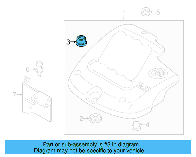 Engine Cover Insulator 06A-103-226 - View 14