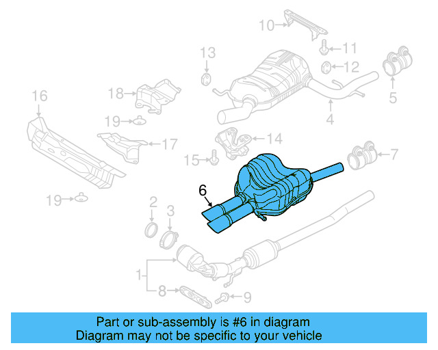 Muffler & Pipe 5C6-253-209-AE - View 11