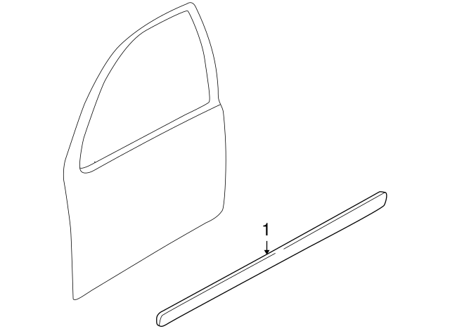 Body Side Molding (Unpainted) 1j3853516bgru - View 5