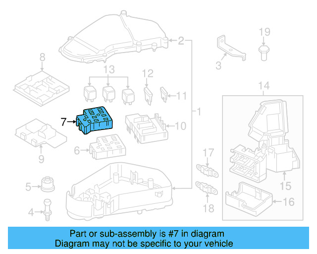 Relay & Fuse Plt 7L0-937-503-D - View 9
