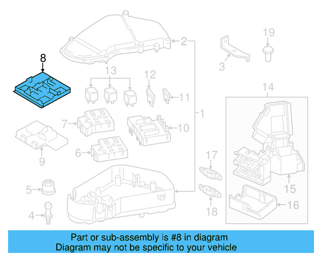 Relay & Fuse Plt Bracket 7P0-937-211-A - View 2