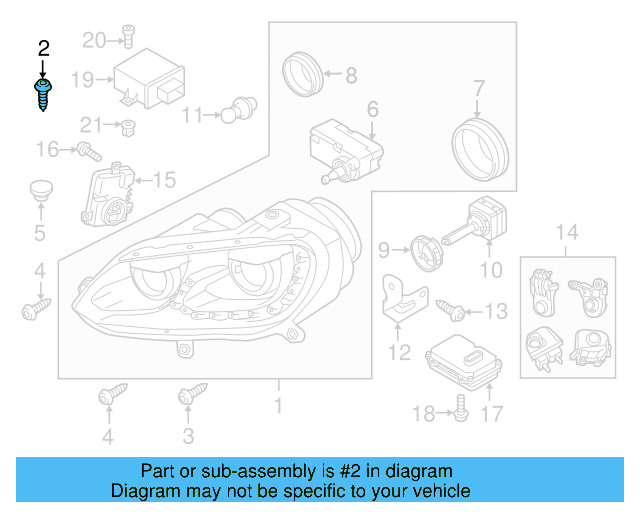 Headlamp Assembly Screw N-911-080-01 - View 20