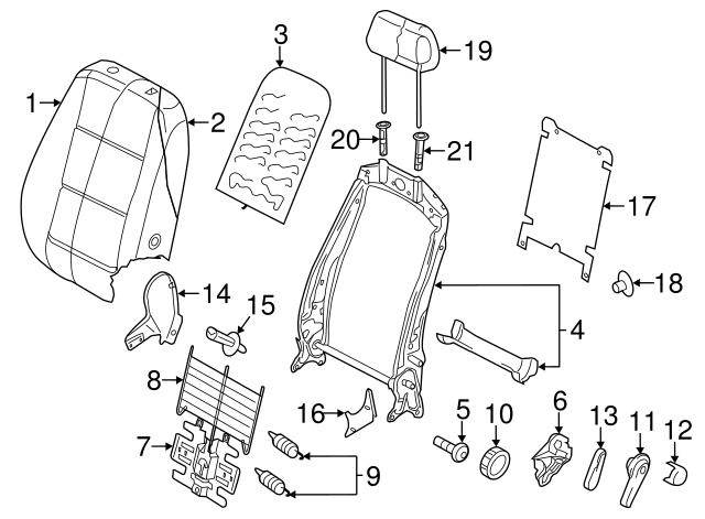 Seat Back Panel Cap N-905-841-01-U71